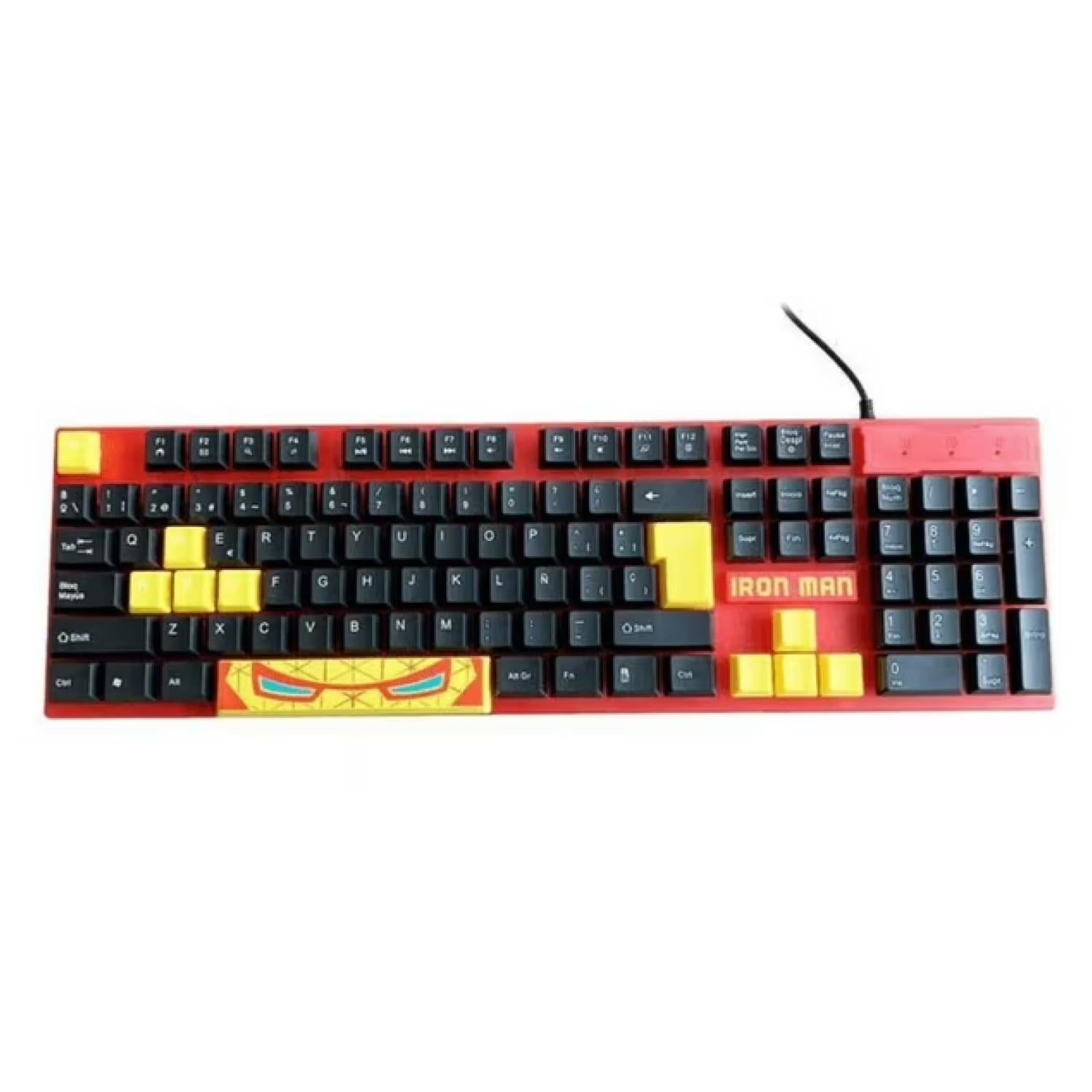 Disney - Kit Gamer Teclado Mouse Audifonos Iron Man Infantil