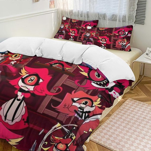 Hazbin Hotel3-Piece Twin Bed Set - Includes Single Comforter And Pillowcases Bedding - Fade Resistant Microfiber Lc