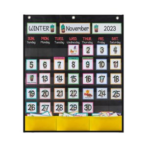 Bothyi - Calendario Gráfico De Bolsillo Calendario De Pared Mensual Para El Aprendizaje De Niños En Edad Preescolar En El Hogar