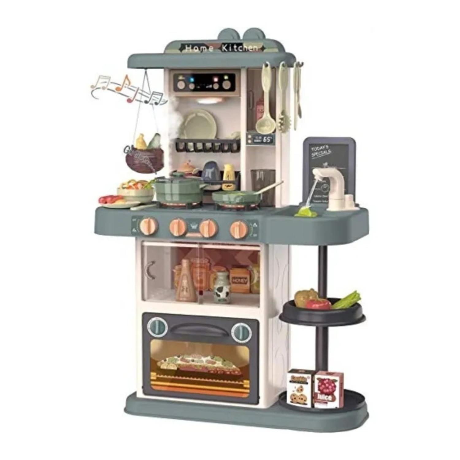 Juguete Set Cocina 43 Piezas Luz Sonido Gris 72Cm Lider