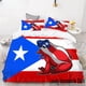 thumbnail image 1 of Puerto Rico National Flag Duvet Cover Set Full Size Gay Rainbow Bedding Set Microfiber Star Love Heart Comforter Cover Bed Sheets, 1 of 5