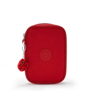 Estuche Para Cosméticos Kipling Con Estampado Para 100 Bolígrafos, Color Cereza