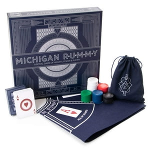 Juego De Mesa Brybelly Michigan Rummy Deluxe Con Set De Póquer