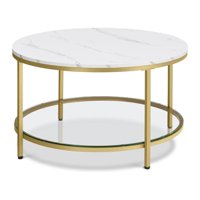 Pandalino - Mesa De Centro Magalia | Moderna, Dorada Y De Vidrio