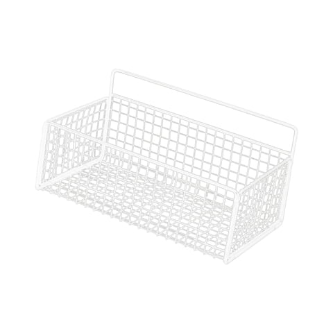Bothyi - Cesta De Almacenamiento De Gabinete Cesta De Alambre De Acero Resistente Para Frutas Verduras Snacks Blanco M
