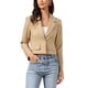 thumbnail image 1 of INSPIRE CHIC Blazer Recortado para Mujer con Cuello de Solapa para Oficina de Trabajo Chaqueta de Traje de Manga Larga Blazers de Negocios M Caqui, 1 of 6