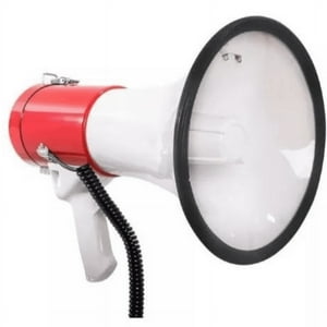 Leon Import - Megafono Portatil 50W Fuerte Altavoz Recargable Con Pilas