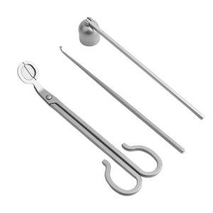 Magideal - Recortador De Mechas Para Velas, 3 Uds., Herramienta Para Velas, Apagador De Velas, Juego De Accesorios Para Velas, De Mechas, Portátil, De , Argén