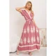 thumbnail image 1 of Maxi Vestido Largo Mujer Cruzado Estampado Casual Eventos 3383, 1 of 3