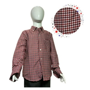 Genérico - Camisa Cuadrille Para Traje Huaso Niño Y Juvenil Blanco Rojo