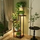 thumbnail image 2 of Soporte para plantas con luz de cultivo Bamworld, alto, 5 niveles, madera de metal, 2 of 6