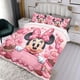 thumbnail image 3 of Minnie Mouse Conjunto de sábanas temático, trío de piezas, cómodo y amigable con la piel, diseño único, regalo de decoración para el hogar para familiares, amigos y fans, 90 cm * 190 cm, 3 of 6