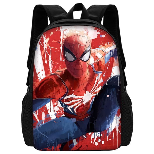 Cartoon M-Marvels Spider 3 pcs set Child School Backpack with Lunch Bags ,Pencil Bags School Bags for Boys Girls Best Gift-Man