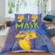 thumbnail image 2 of Aventuras de la Máscara Conjunto de sábanas temático, trío de piezas, cómodo y amigable con la piel, diseño único, regalo de decoración para el hogar para familiares, amigos y fans,173cm *218cm, 2 of 6