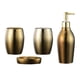 thumbnail image 5 of Juego De Accesorios De Baño, Vasos, Taza, Decoración De Encimera Dorada, Hogar, 5 of 6
