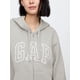 thumbnail image 3 of Sudadera con Capucha GAP para Mujer con Logo, Cierre Completo, Gris XS, 3 of 4