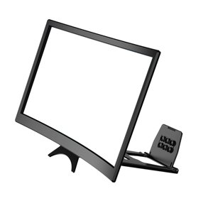 Magideal - Lupa De Pantalla De Teléfono Amplificador De Pantalla De Teléfono Inteligente Curvo Portátil De 12 Pulgadas Para Teléfonos Inteligentes - Dentro De