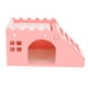 thumbnail image 4 of Hámster Hideout House Wood Living Hut Ejercicio Divertido Nido De Juguete Para Rata Rosa, 4 of 5