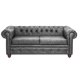 thumbnail image 1 of Sofá Manchester Capitone 3C Pu Gris, 1 of 4