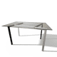 thumbnail image 4 of Mesa De Comedor Rectangular Moderna De Vidrio Templado Con Patas Metálicas., 4 of 4