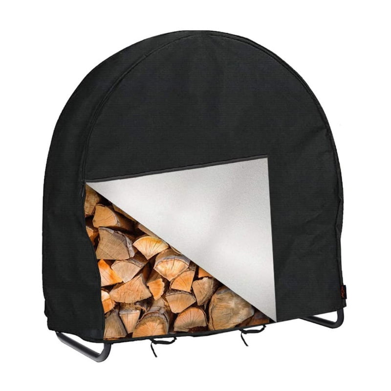 Xusx111 - Cubierta De Bastidor De Tronco De Leña, Cubierta De Aro De Tronco Impermeable Al Aire Libre, Alfombra De Almacenamiento De Pila De Madera Seca Resistente Al Viento Resistente A Los Rayos Uv