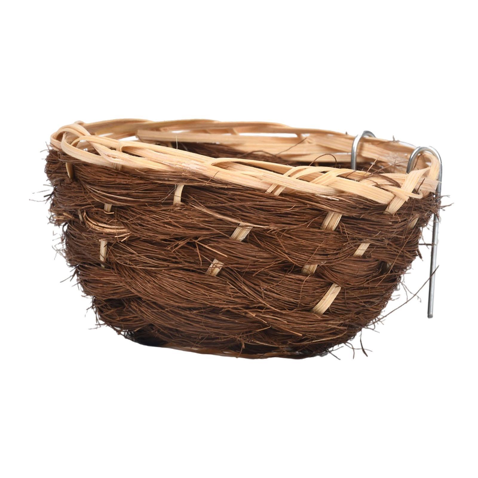 Magideal - Nido De Pájaro Tejido De Bambú, Casa Para Pájaros, Refugio Para Jardinería, Cueva De Cría, Cabaña Colgante Para Cacatúas, Pájaros Azules Y Arrendajos