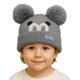 thumbnail image 1 of Gorro Invierno Infantil De Lana Diseño Cerdito Con Pompon, 1 of 3