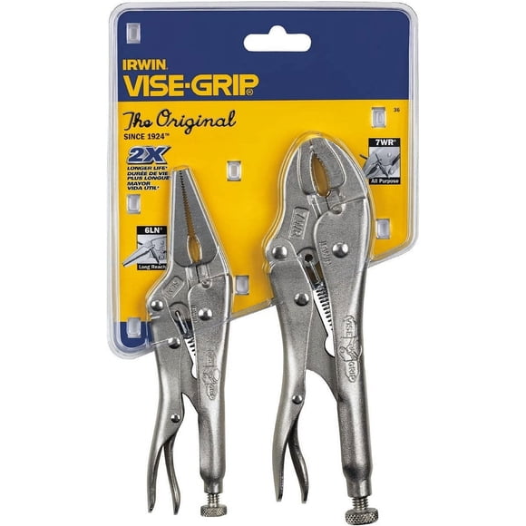 Juego de alicates IRWIN VISE-GRIP Original Locking con cortador de alambre, 2 unidades