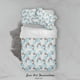 thumbnail image 3 of 3D dibujado a mano pez carpa azul redondo patrón de funda de edredón Set de ropa de cama Set de edredón, 3 of 3