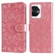 thumbnail image 4 of Funda tipo cartera FOXDOCK para Honor 100 , diseño girasol en relieve, cuero PU, cierre magnético, soporte y tarjetero, 4 of 5