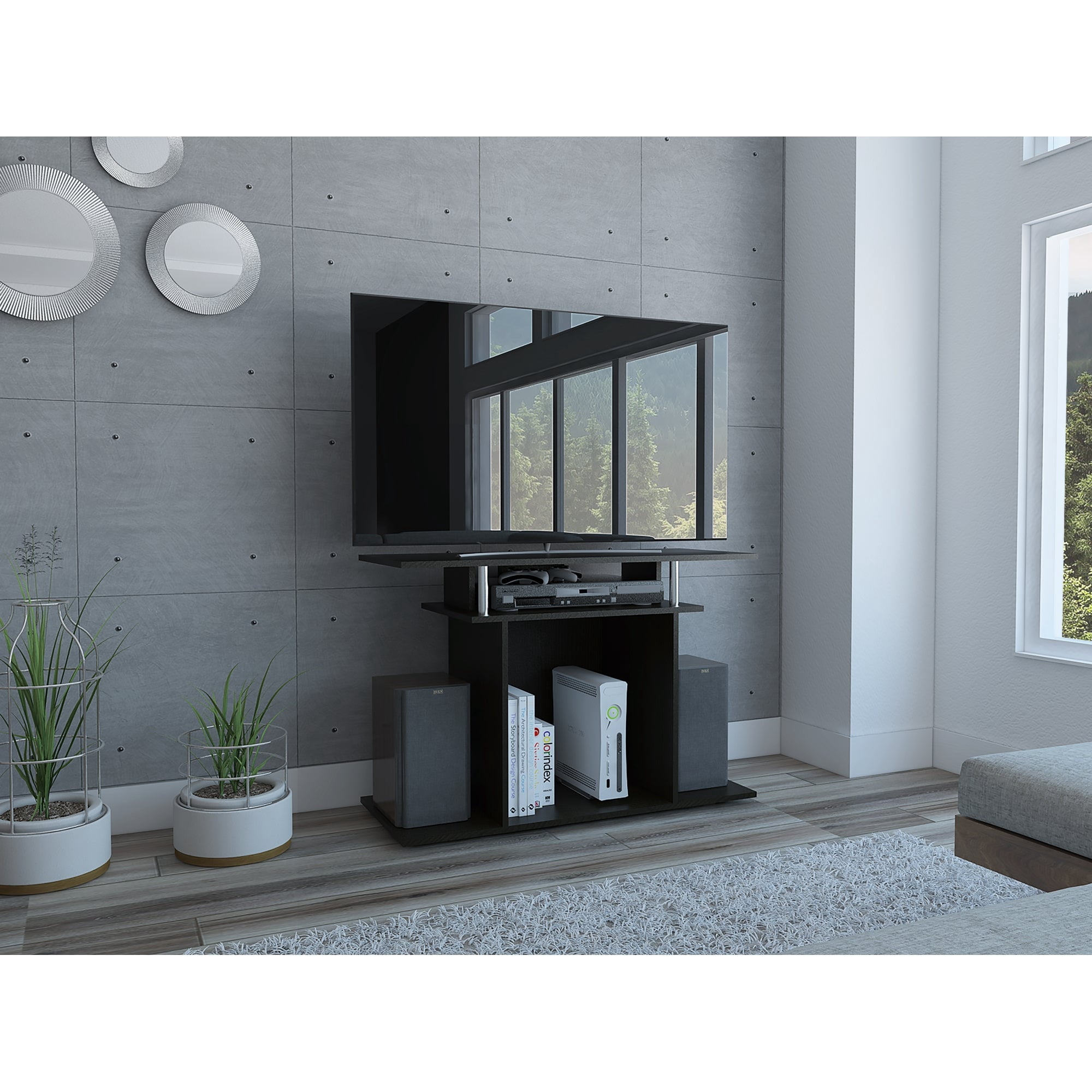 Tuhome - Rack Tv 43" Invy Wengue 68,4x99,5x40,3 Cm