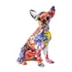 thumbnail image 4 of Estatua de perro, figura de Chihuahua, decoración de estatua de Animal, escultura de adorno de Animal Multicolor para oficina, estantería, cafetería,, 4 of 5