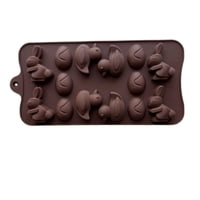 Genérico - Molde Silicona Huevitos Conejos Y Pollitos 14 Cav Cafe