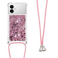 Funda Foxdock Para Samsung Galaxy S26 Edge Con Cuerda Ajustable, Brillo Líquido, Protección Antigolpes Y Lente – Ideal Para Regalo