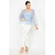 thumbnail image 2 of Top Peplum de Crochet de Malla Transparente, 2 of 5