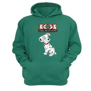 Genérico - Polerón Canguro 101 Perritos Manchas Verde Aguamarina Talla Xs Unisex