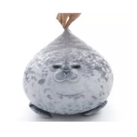 Total E-Commerce - Juguete Peluche Cojin Foca Bebe 30Cm Felpa Gris Infantil