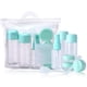 thumbnail image 1 of Juego de 8 botellas de viaje a prueba de fugas, rellenables, para artículos de tocador, champú líquido con atomizador y crema cosmética., 1 of 8