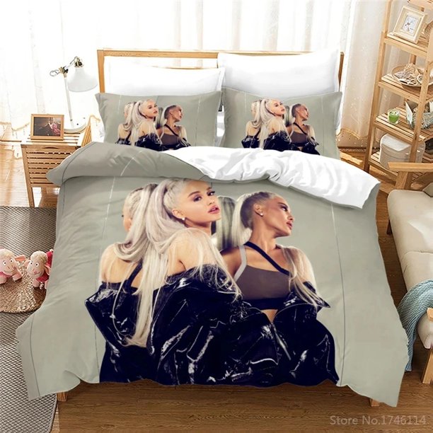 Fashion Sexy Girl Ariana Grande 3D Bedding Set Duvet Cover with Pillowcase Set Home Textile Bedclothes Twin Full Queen King SizeBed Sheets
