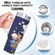 thumbnail image 5 of Jabberjaw Vaso aislado de acero inoxidable con asa, diseño temático, regalo para familia, amigos y fans; incluye pajita y encaja en el portavasos estándar, 40 oz, 5 of 6