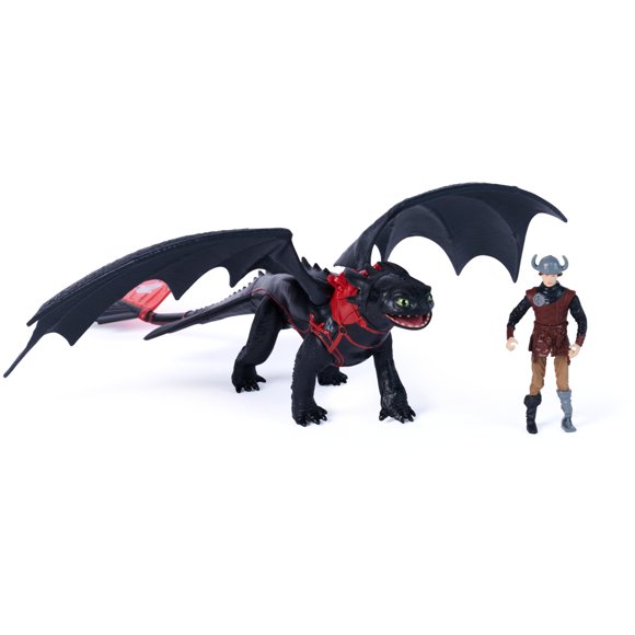 Figuras de juguete DreamWorks Dragons Toothless y Hiccup de 13"