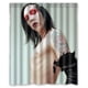 thumbnail image 1 of Cortina de ducha de Marilyn Manson, juego de cortina de baño con ganchos, tamaño 60 x 72 pulgadas, 1 of 3