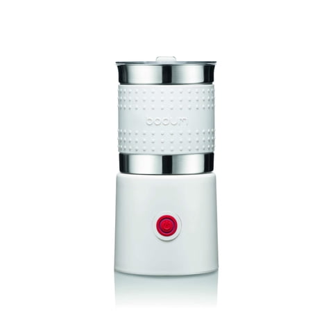 Espumador De Leche Bodum Bistro Barista Electric 400 Ml Blanco