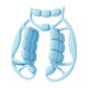 thumbnail image 4 of Rodillo Muscular De Mano Para Piernas, Herramienta De Masaje Con 24 Ruedas Para Cintura, Color Azul, 4 of 5