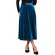 thumbnail image 1 of INSPIRE CHIC Falda Larga de Terciopelo para Mujer Cintura Alta Elegante Noche Formal Cóctel Faldas Línea A con Cinturón S Azul Verde, 1 of 6