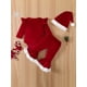 thumbnail image 4 of Baby Girls Long Sleeve Bodysuit & Flared Pants & Hat Set, Newborn Baby Set For Christmas Baby Clothes, 4 of 5