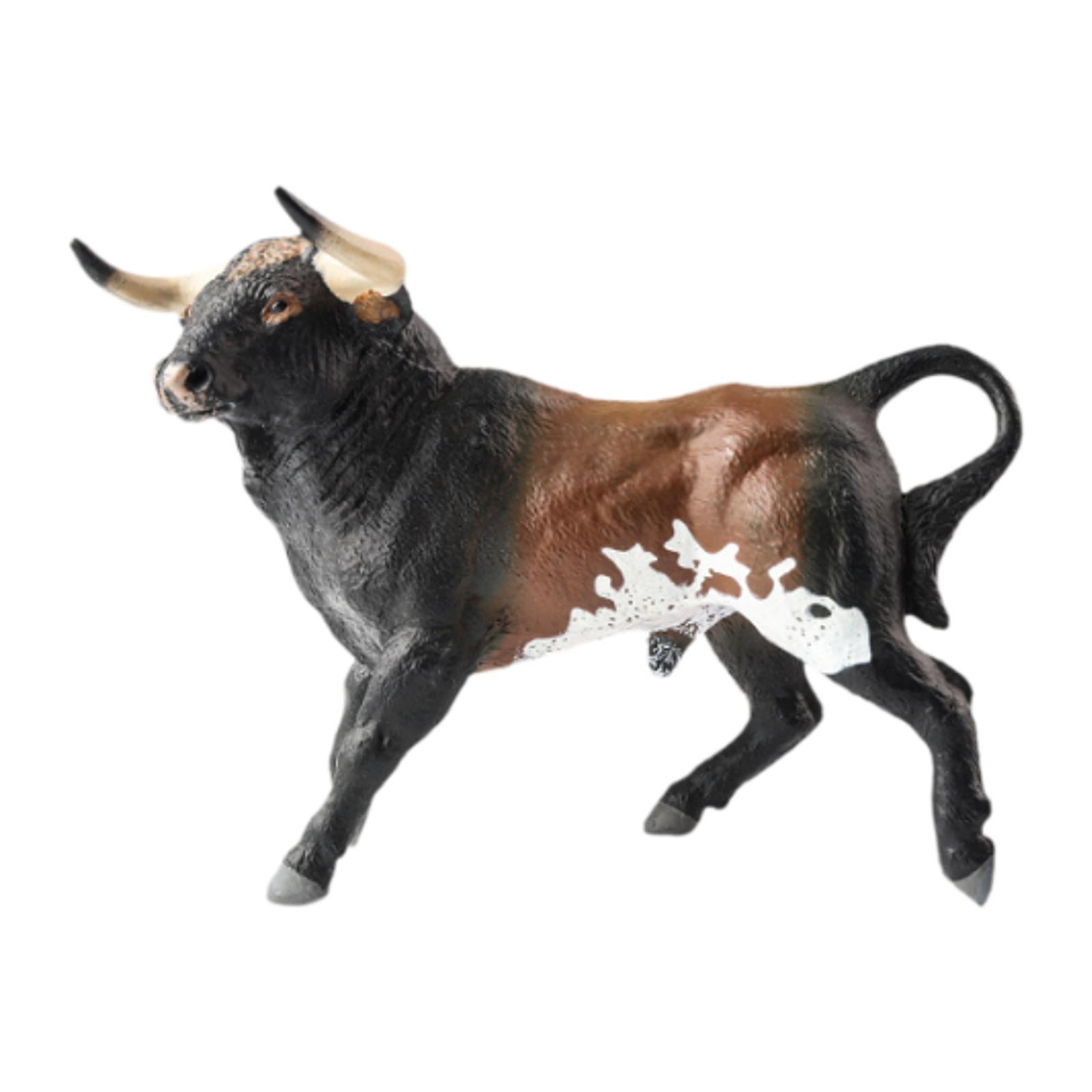 Magideal - Figura De Animales, Juguete De Animales De Granja, Adorno Educativo, Modelo De Toreo Español Realista Para Niños, Regalo De Cumpleaños , Negro