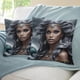 thumbnail image 3 of Sirena Negra Fundas de almohada de terciopelo con tema, regalos de funda de almohada, decoración para el hogar, cojín de lanzar, regalo de cumpleaños para fans y parejas.61*61cm., 3 of 6