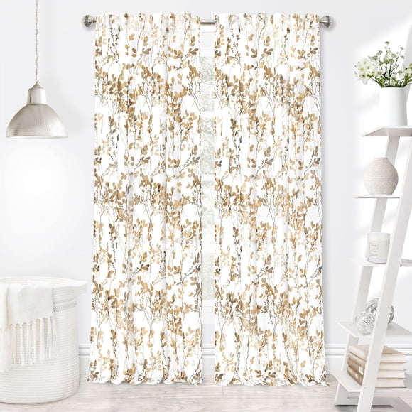 Panel de cortina ACHIM Home Furnishings Misty Hazelnut 132 x 160 cm