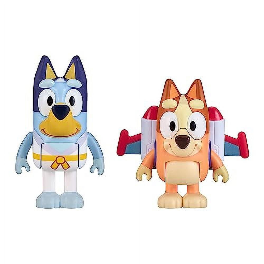 Paquete De 2 Figuras Bluey Action Heroes De 6,35 Cm Con Accesorios